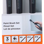 BLACK+DECKER Ecset készlet kör alakú fejjel 3db (16-12-8mm) minden festékhez, műanyag nyél thumbnail 5
