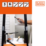 BLACK+DECKER Ecset készlet kör alakú fejjel 3db (16-12-8mm) minden festékhez, műanyag nyél thumbnail 2