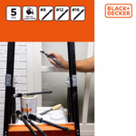 BLACK+DECKER Ecset készlet kör alakú fejjel 5db (2*16mm; 12mm; 2*8mm) minden festékhez, műanyag nyél thumbnail 2